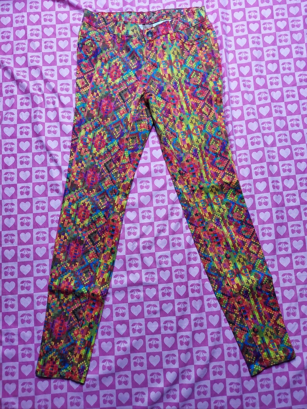 Colorful Jeans Skinny Straight Leg cute fashion